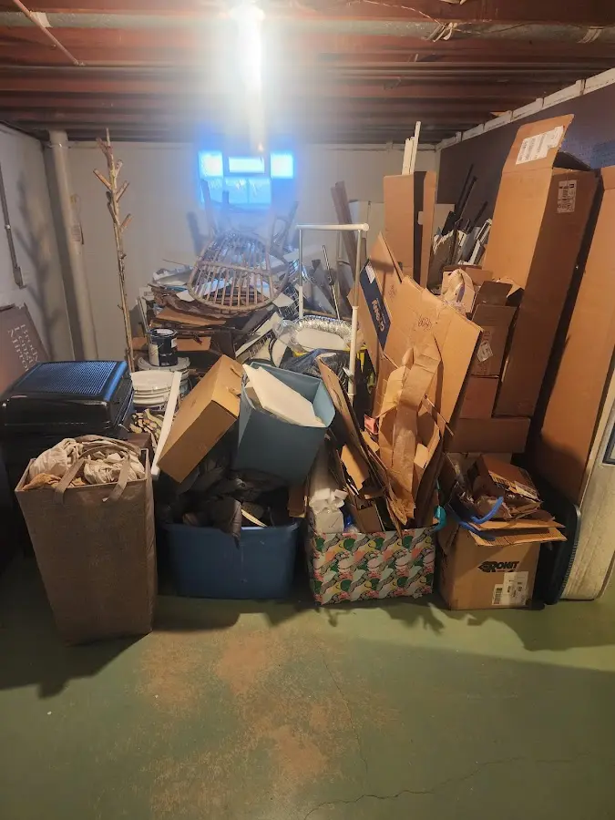 Roll-off dumpster container at job site for 6 Yard Dumpster Rental in Northchase